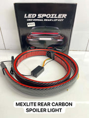 Mexlite LED Universal Rear Spoiler | Carbon Fiber Finish Rear Lip Kit