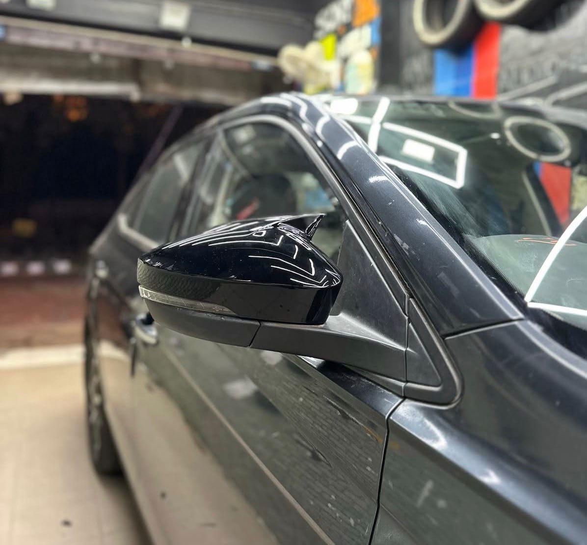 BATMAN MIRROR COVER FOR VOLKSWAGEN VIRTUS,SKODA SLAVIA,KYLAQ,TAIGUN.KUSHAQ