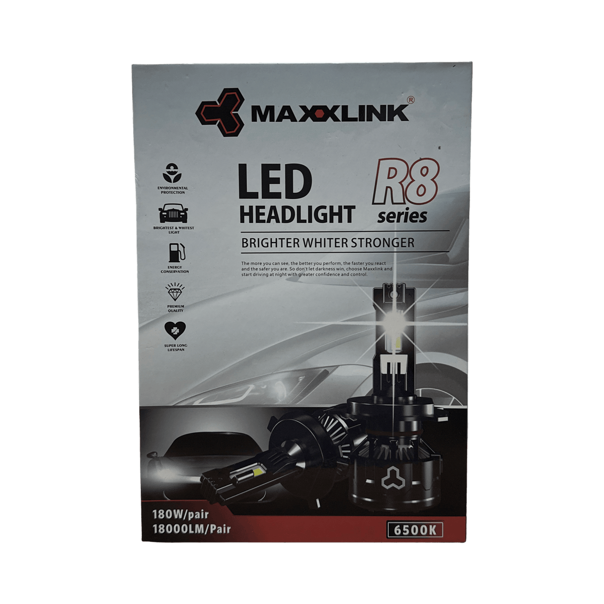 Maxxlink R8 Series LED Headlight Kit | 180W / 18000LM Ultra-Bright White (Stock clearence sale)