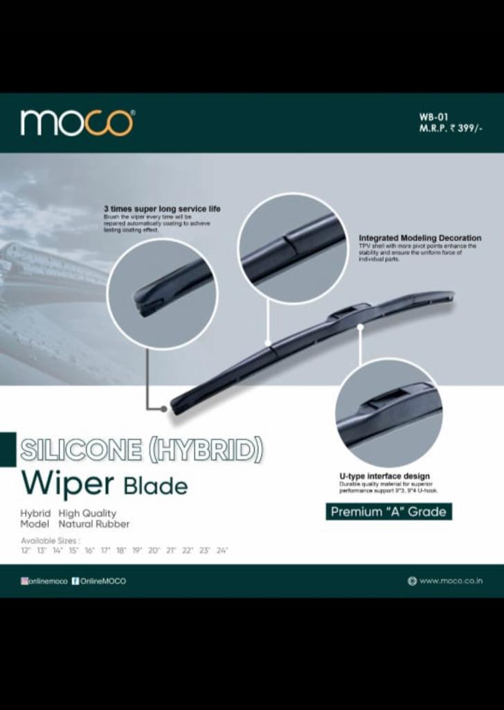  12 inch Silicone Rear Windshield Wiper Blades